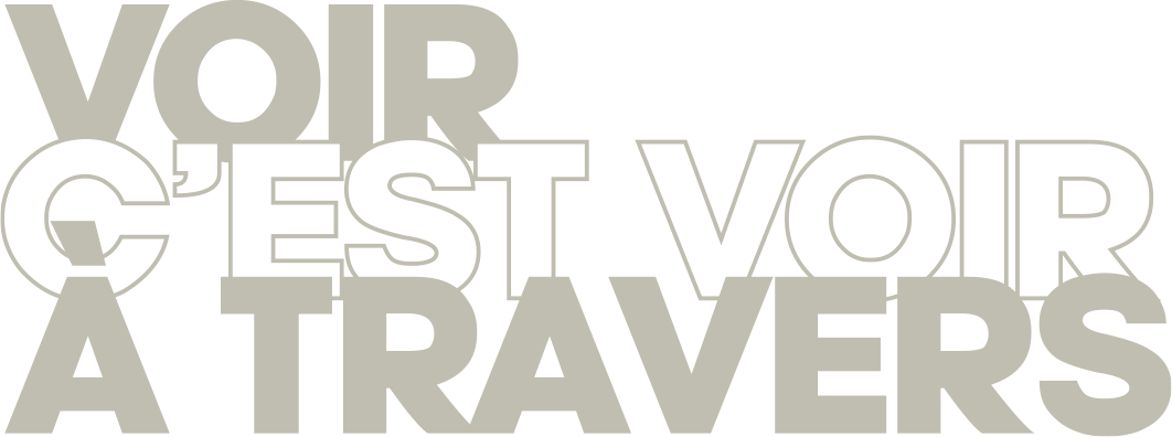 Voir c'est voir à travers